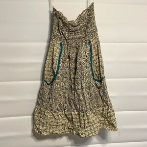 Fire Los Angeles strapless smocked dress
